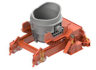 90t-550t HM Ladle inclinatio Car